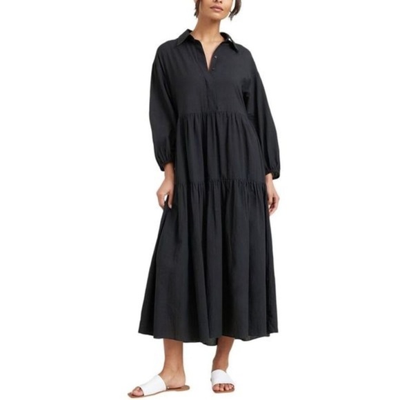 Modern Citizen Dresses & Skirts - Modern Citizen Delia tiered organic cotton maxi dress M